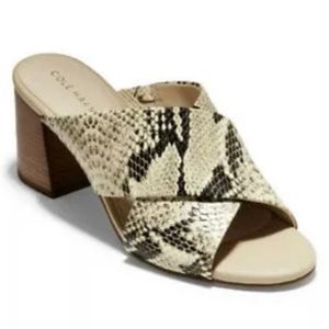 NEW Cole Haan Dakota Snakeskin Print Sandals